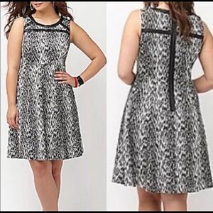 Lane Bryant Animal Print Gray Black Faux Leather